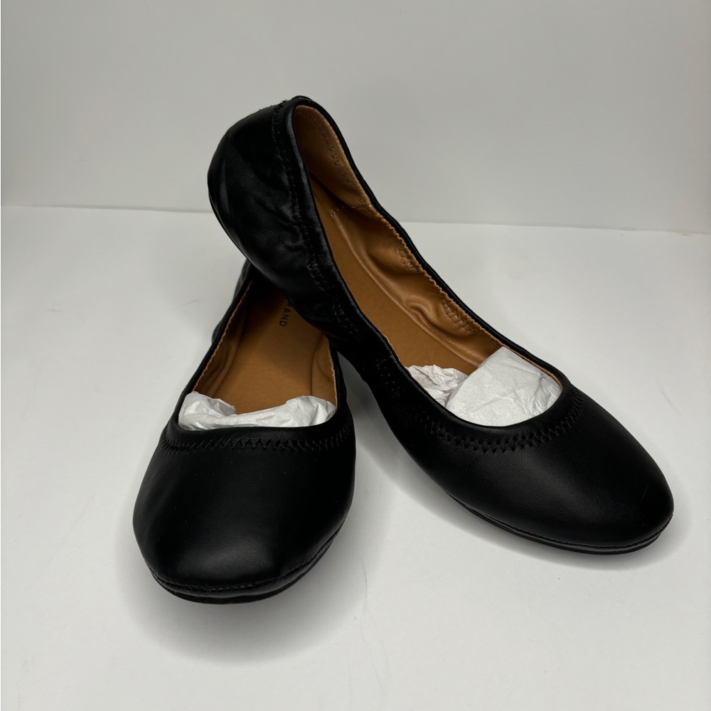 Lucky Brand Black Ballet Flats Lp-Elainy 8 1/2m Eco sheep